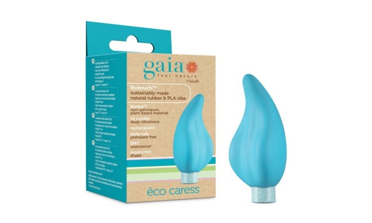 Gaia Eco Caress Vibrator - Aqua - Image 8