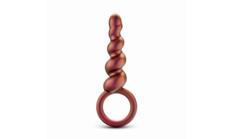 Anal Adventures Matrix - Spiral Loop Anal Plug - Copper - Image 1