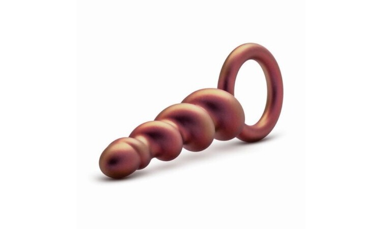Anal Adventures Matrix - Spiral Loop Anal Plug - Copper - Image 2