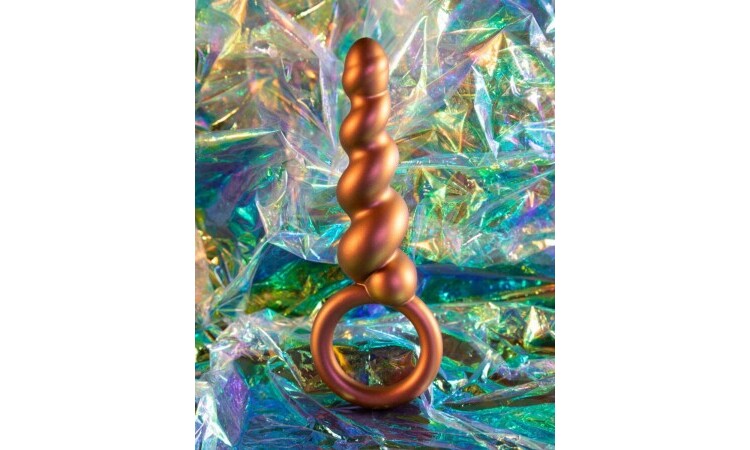 Anal Adventures Matrix - Spiral Loop Anal Plug - Copper - Image 3