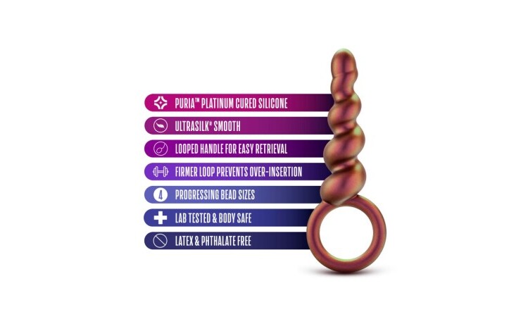 Anal Adventures Matrix - Spiral Loop Anal Plug - Copper - Image 4