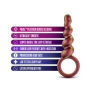 Anal Adventures Matrix - Spiral Loop Anal Plug - Copper - Image 4