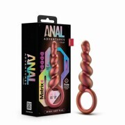 Anal Adventures Matrix - Spiral Loop Anal Plug - Copper - Image 5