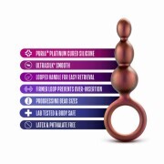 Anal Adventures Matrix - Beaded Loop Anal Plug - Copper - Image 4