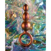 Anal Adventures Matrix - Beaded Loop Anal Plug - Copper - Image 2