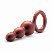 Anal Adventures Matrix - Beaded Loop Anal Plug - Copper - Image 3
