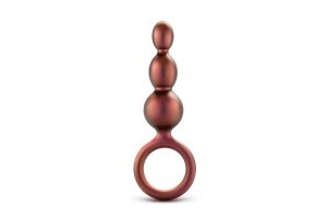 Anal Adventures Matrix - Beaded Loop Anal Plug - Copper