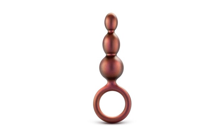 Anal Adventures Matrix - Beaded Loop Anal Plug - Copper - Image 1