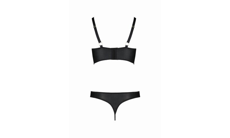 Malwia Strappy Bra Set - Black - Image 4