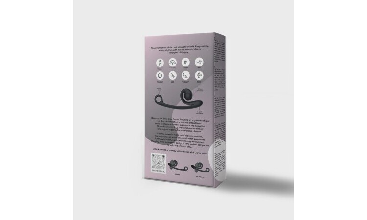 Snail Vibe Curve Duo Vibrator - Black - Image 5