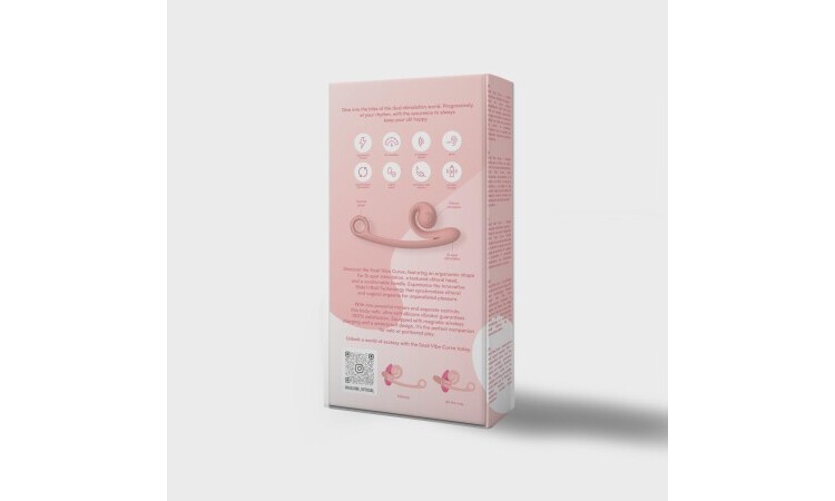 Snail Vibe Curve Duo Vibrator - Peachy Pink - Image 4